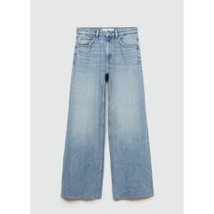 MANGO Danila Wide-Leg High-Rise Cotton Jeans - 4